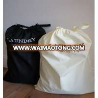 Custom Extra Large Natural Cotton Laundry Bag With Rope